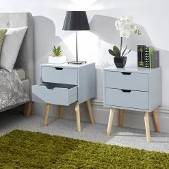 GFW Furniture GFW Nyborg 2 Drawer Bedside