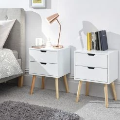 GFW Furniture GFW Nyborg 2 Drawer Bedside