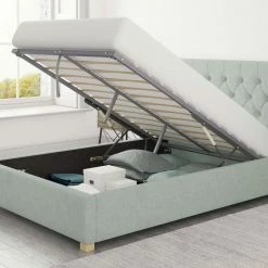 Better Bed Company Beds Better Finchen Green Ottoman Bed