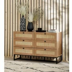Julian Bowen Padstow 6 Drawer Chest - Oak