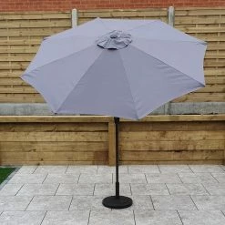 Baths Signature Weave Parasol 2.5m Grey