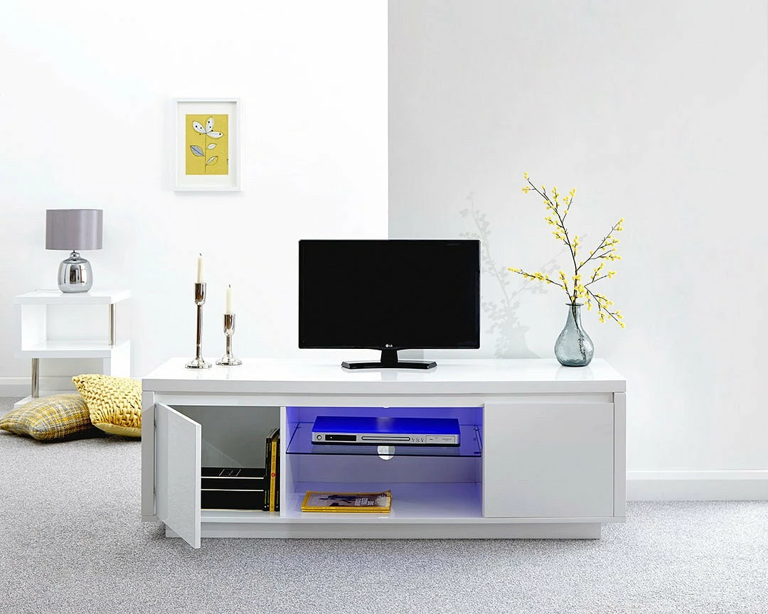GFW Furniture GFW Polar High Gloss LED Large TV Unit