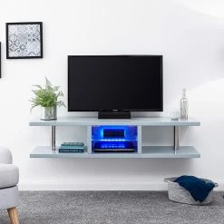 GFW Polar High Gloss Wall Mounted LED Display TV Unit GFW Furniture