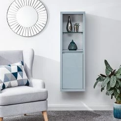 GFW Furniture GFW Polar High Gloss Wall Mounted LED Display Unit