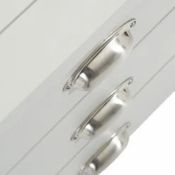 Mark Harris Furniture Sandringham Grey 3 Draw Bed Side Table Baths