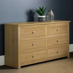 Julian Bowen Radley 6 Drawer Chest In Waxed Pine Baths