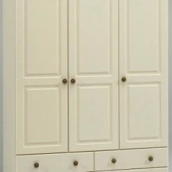 Baths Steens Richmond Cream And Pine 4 Draw + 3 Door Wardrobe