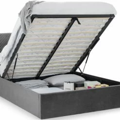 Julian Bowen Sanderson Diamond Quilted Velvet Ottoman Bed