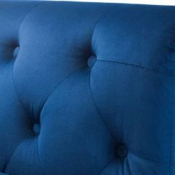 Julian Bowen Sandringham 2 Seater Sofa Blue Velvet