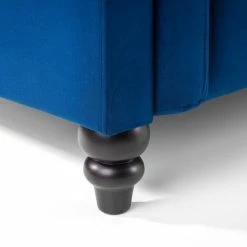 Julian Bowen Sandringham 3 Seater Sofa Blue Velvet