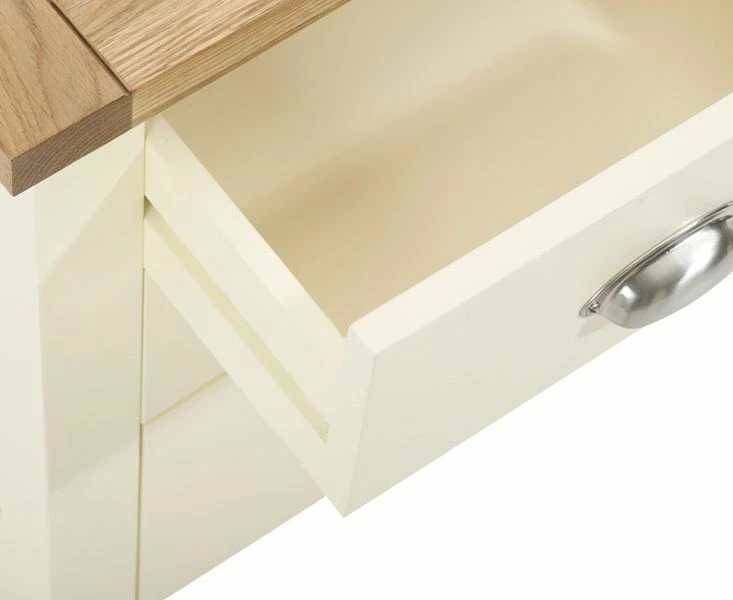 Mark Harris Furniture Sandringham Oak And Cream 3 Draw Tall Bed Side Table