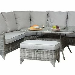 Signature Weave Sarah Grey Corner Dining With Ice Bucket Baths