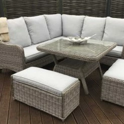 Baths Signature Weave Alexandra Corner Dining Sofa With 2 Bench Seats