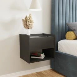 GFW Harmony Wall Mounted Pair Of Bedside Tables Baths