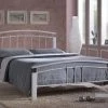 Time Living Tetras White Metal Bed Frame Beds