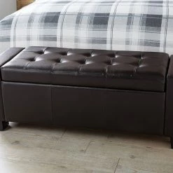 GFW Verona Faux Leather Ottoman Bench