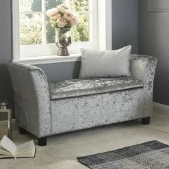 Baths GFW Crushed Velvet Window Seat
