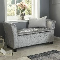 GFW Verona Crushed Velvet Window Seat Baths