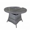 Signature Weave Victoria Round Dining Table 100cm In Multi Grey Wicker Baths