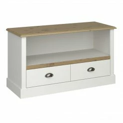 Baths Steens Sandringham Living White And Pine TV Unit
