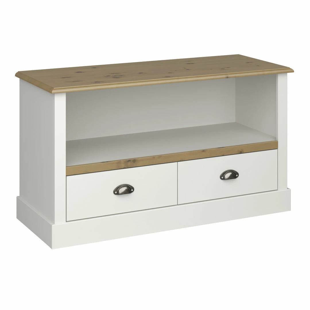 Baths Steens Sandringham Living White And Pine TV Unit