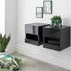 GFW Galicia Pair Of Wall Hanging Bedside Tables Baths